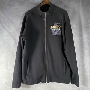 Cirque Du Soleil Kurios Black Full Zip Long Sleeve Embroidered Sweater L